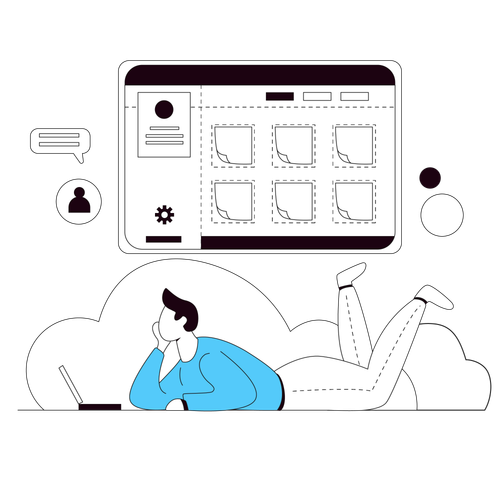 Illustration d'un CRM et d'une application web sur mesure développés par Orfolio Studio