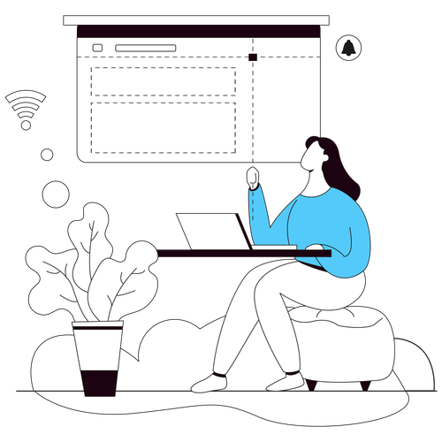 Illustration du développement d'une plateforme SaaS sur mesure par Orfolio Studio