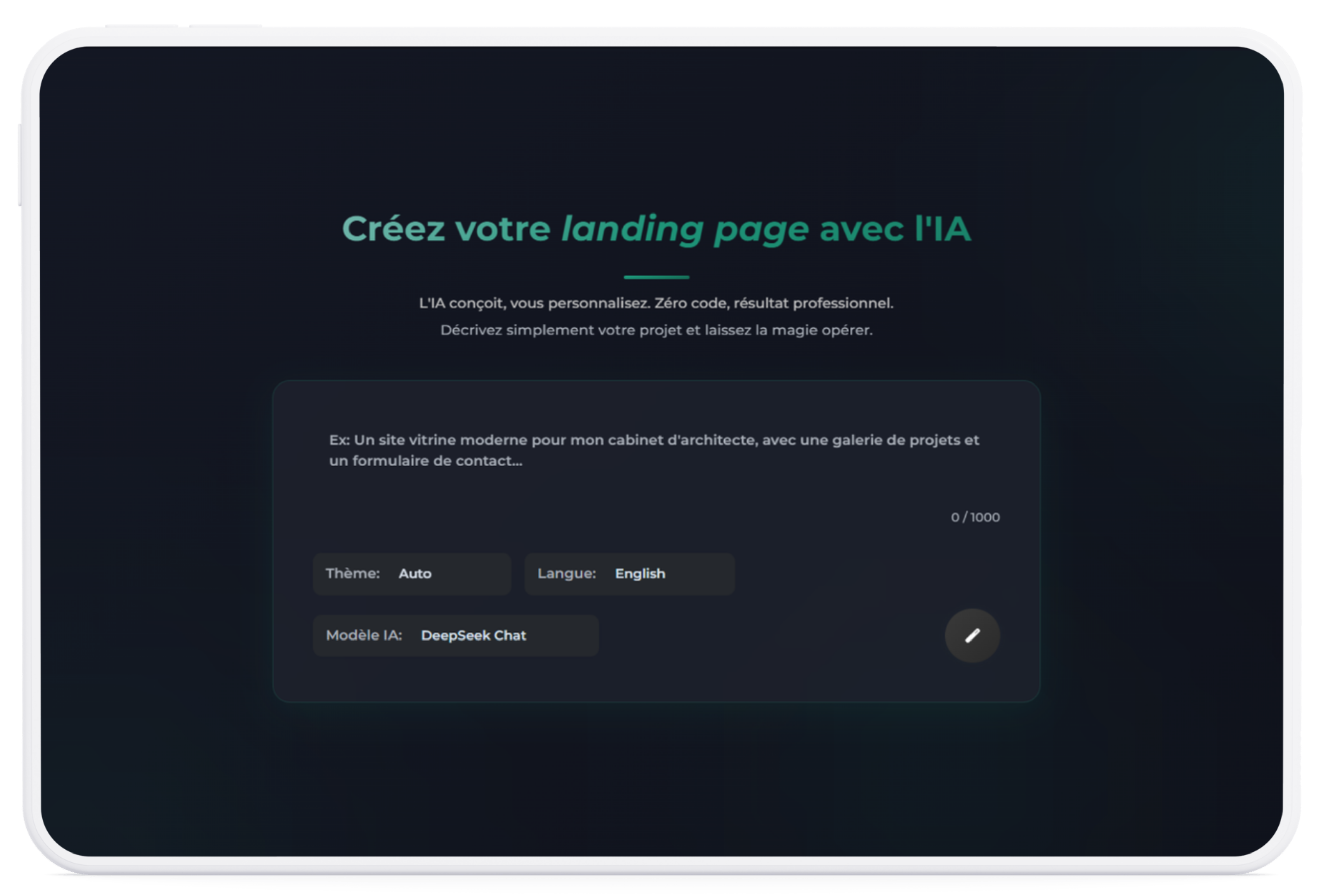 Générateur de site vitrine Orfolio
