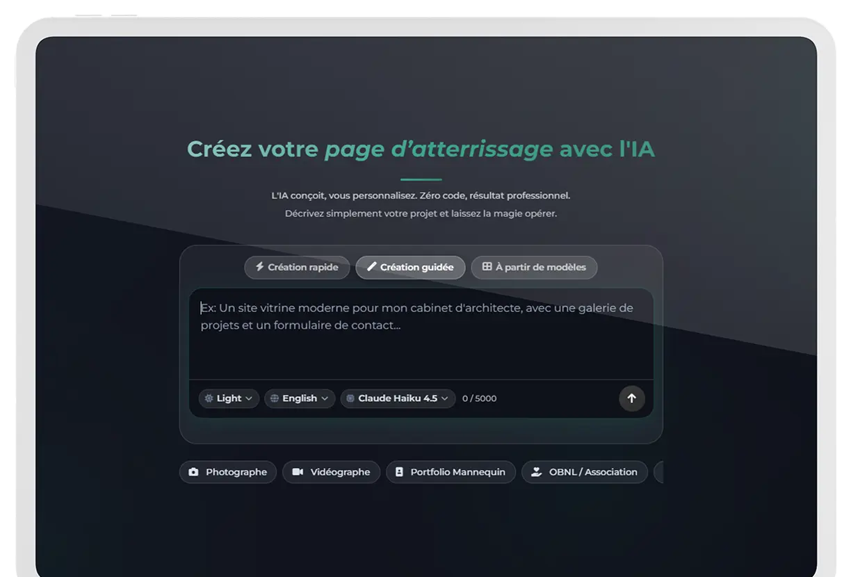 Générateur de site vitrine Orfolio